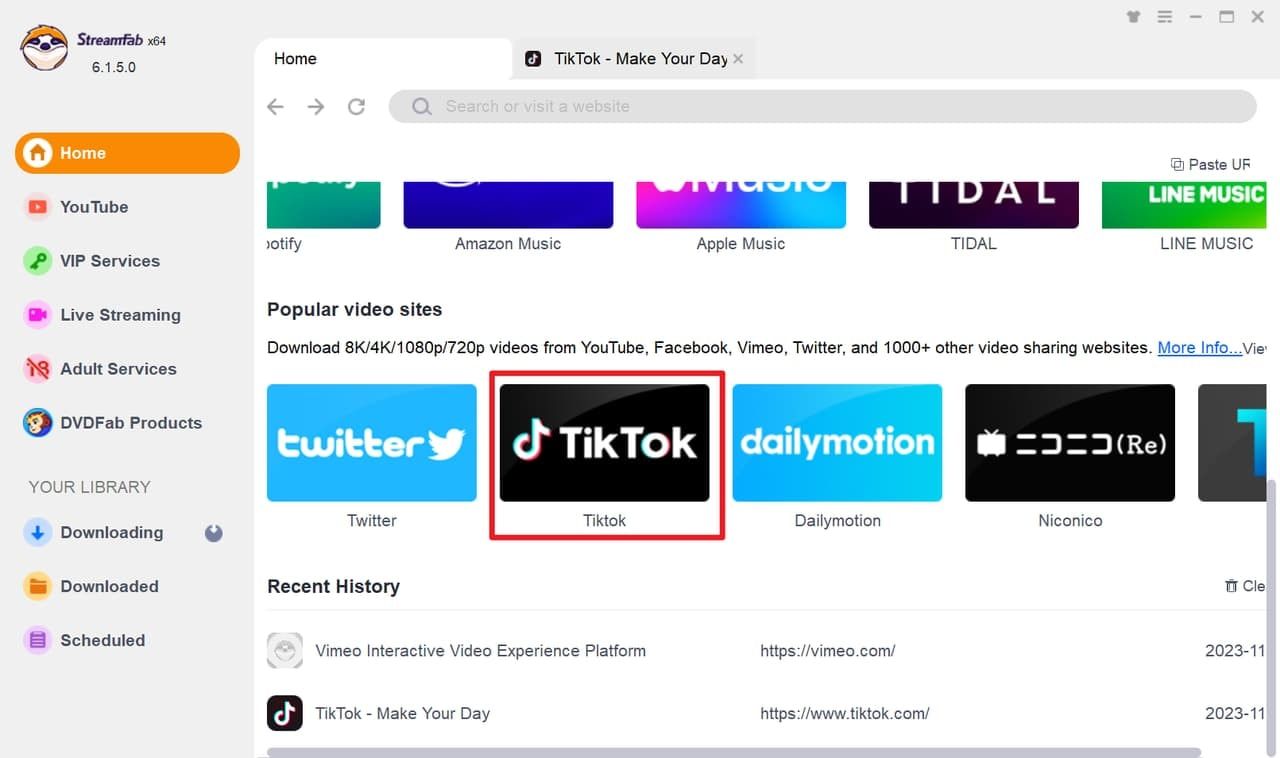 download short videos from TikTok