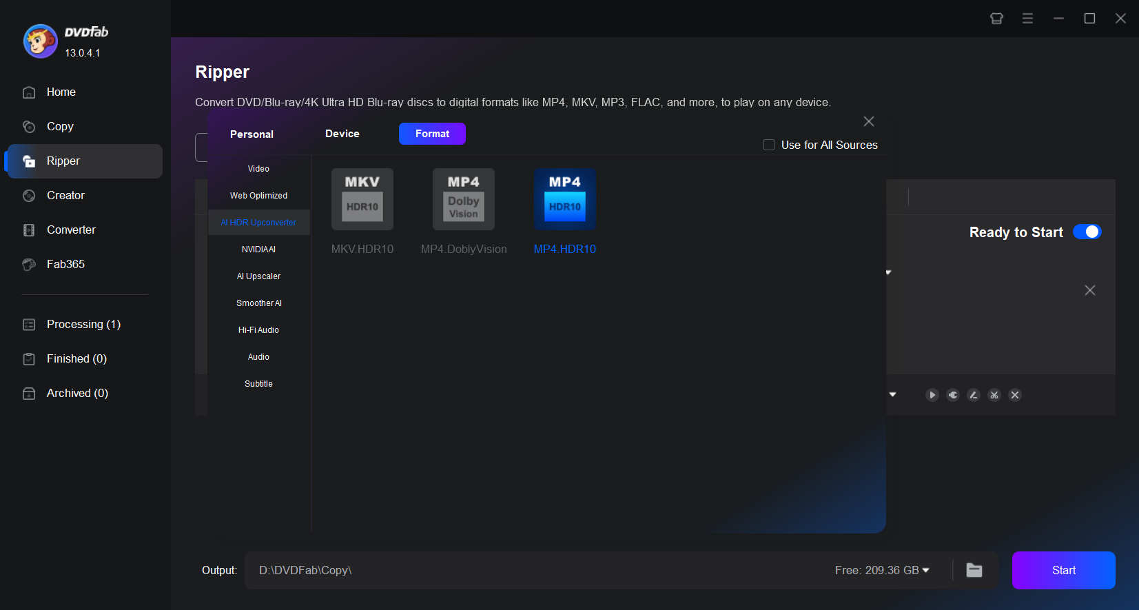 Videos mit AI HDR Upconverter verbessern