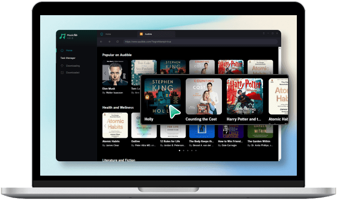 Ouvrez MusicFab et connectez-vous au compte Audible