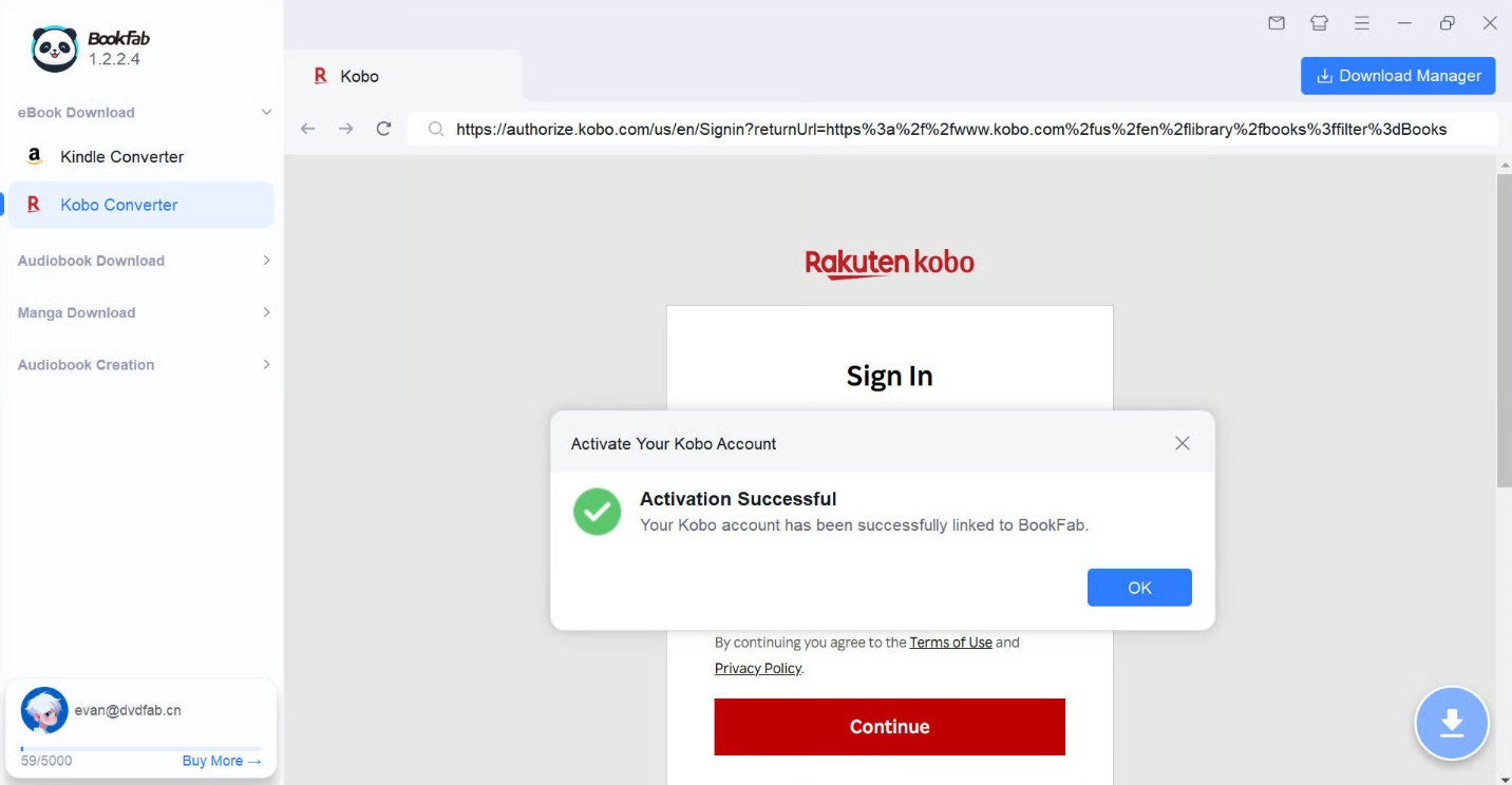 Entfernen Sie DRM von EPUB mit dem BookFab Kobo Converter