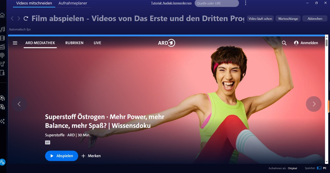 Audials Movie: ein Streaming-Recorder