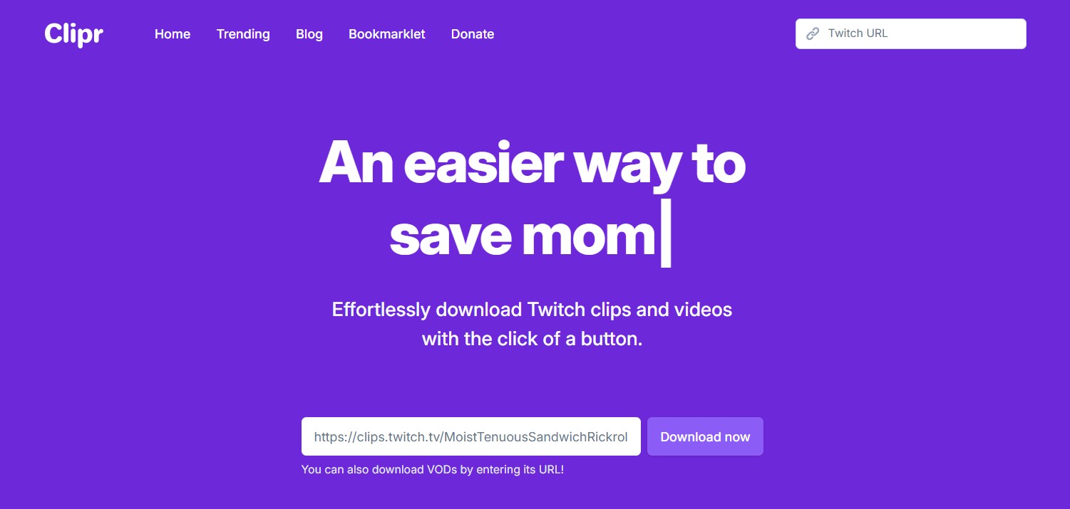 Clipr Twitch Online-Downloader