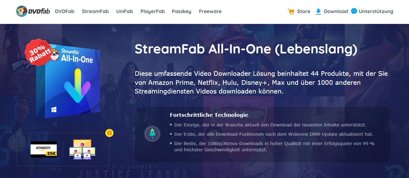 StreamFab DAZN Video Downloader – Am besten empfohlen