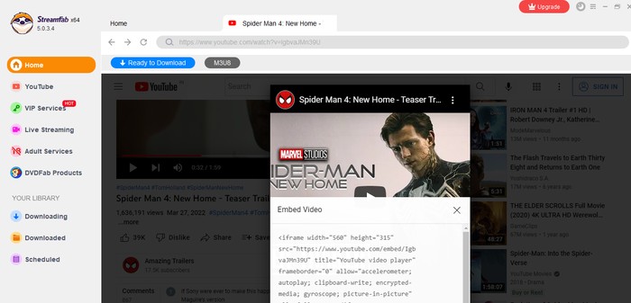 download embedded video chrome:Teil 1: StreamFab All-In-One