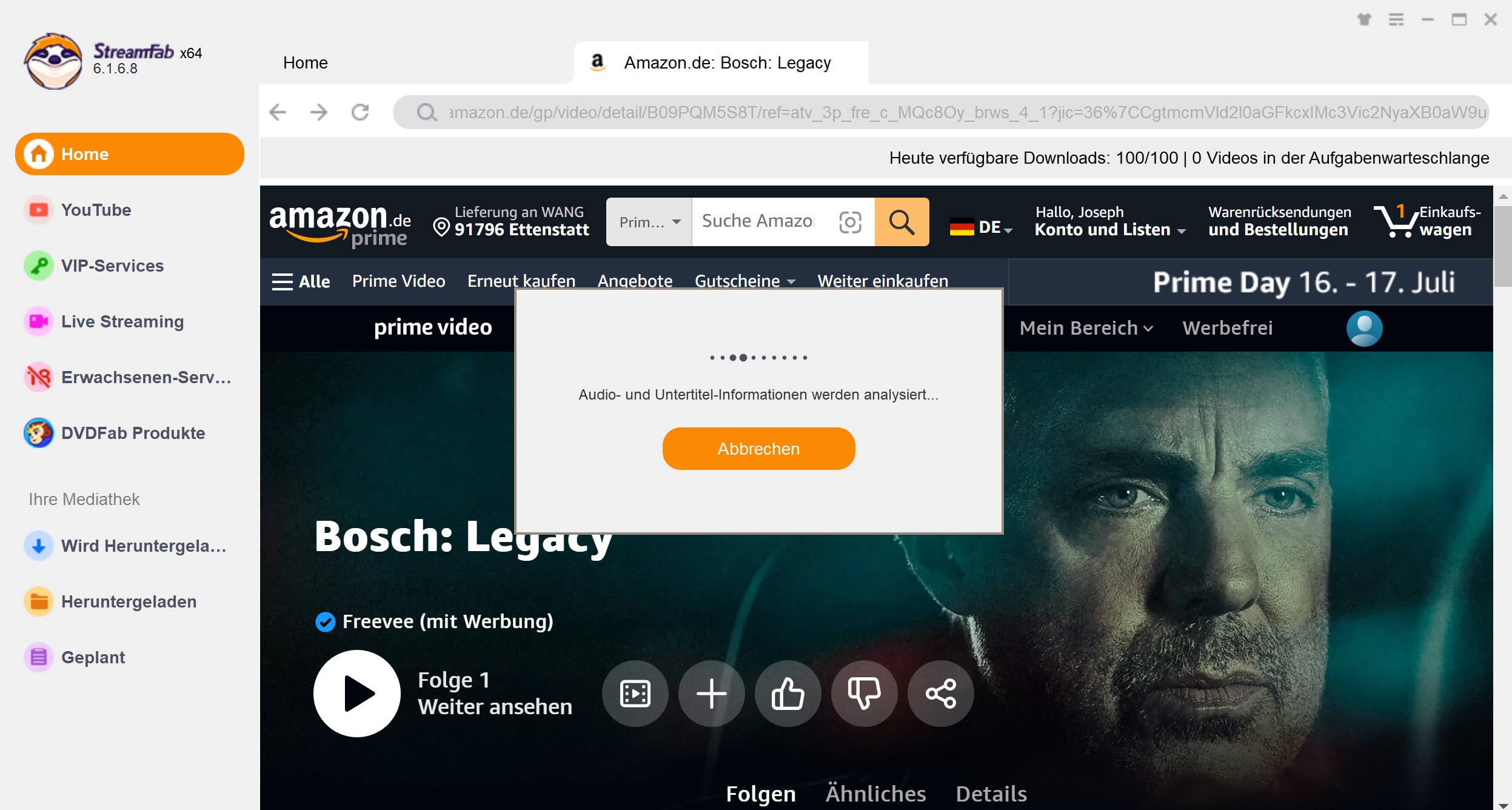 Anleitung, wie man mit StreamFab Freevee Werbung blockieren