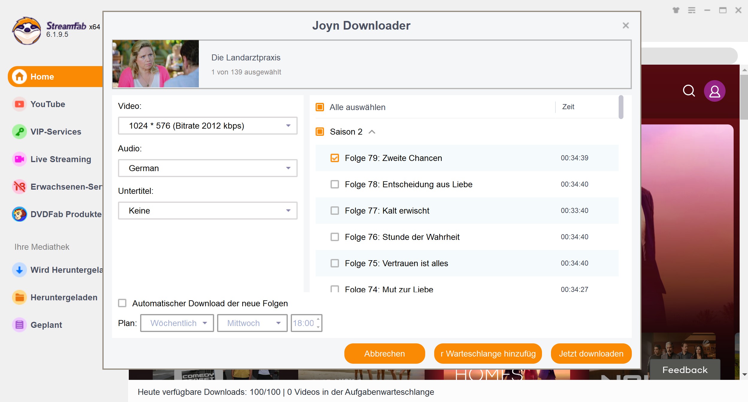 So laden Sie Video Joyn Apps Windows 10 herunter: StreamFab Joyn Downloader benutzen