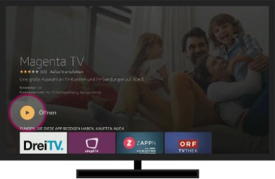 Download und Installation der Magenta TV App (Fire TV Stick)