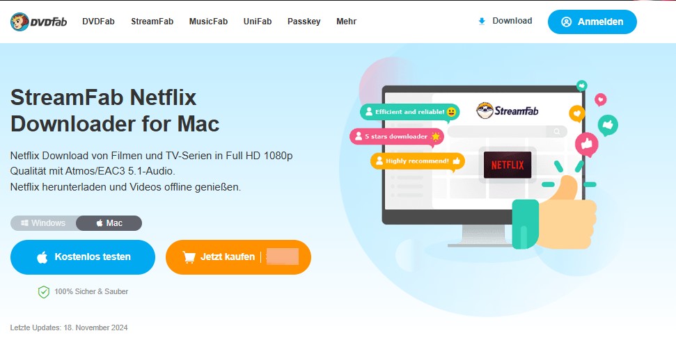 StreamFab Netflix Downloader für Mac