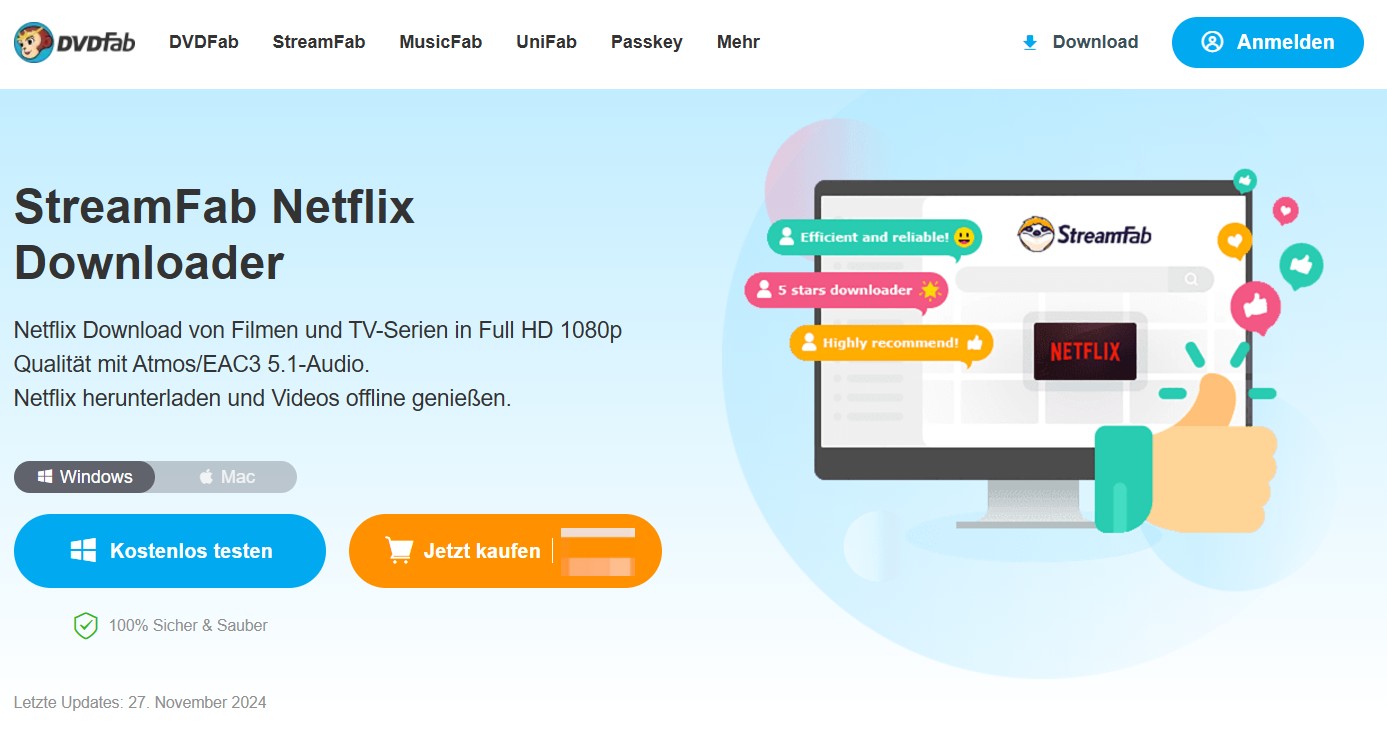 Netflix Filme Downloaden für Windows & Mac mit StreamFab Netflix Downloader