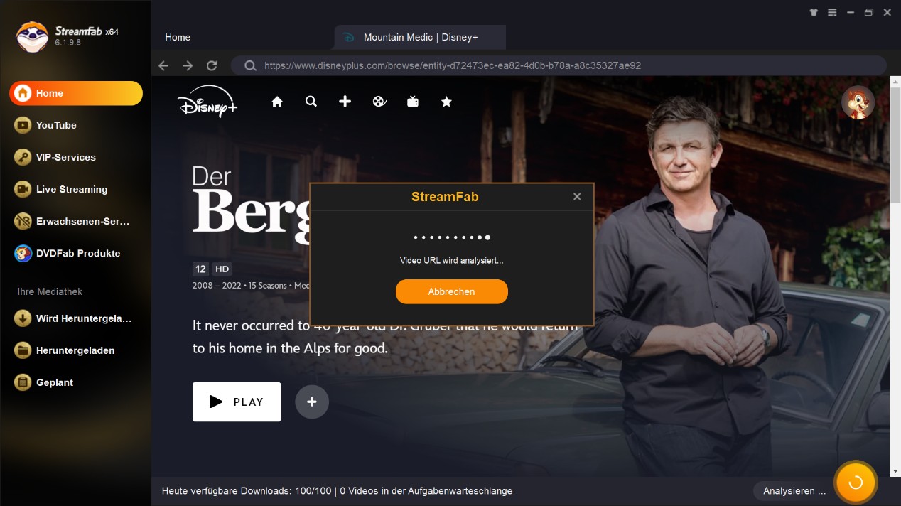 Disney Plus Videos Download-Prozess mit dem StreamFab Disney Plus Downloader