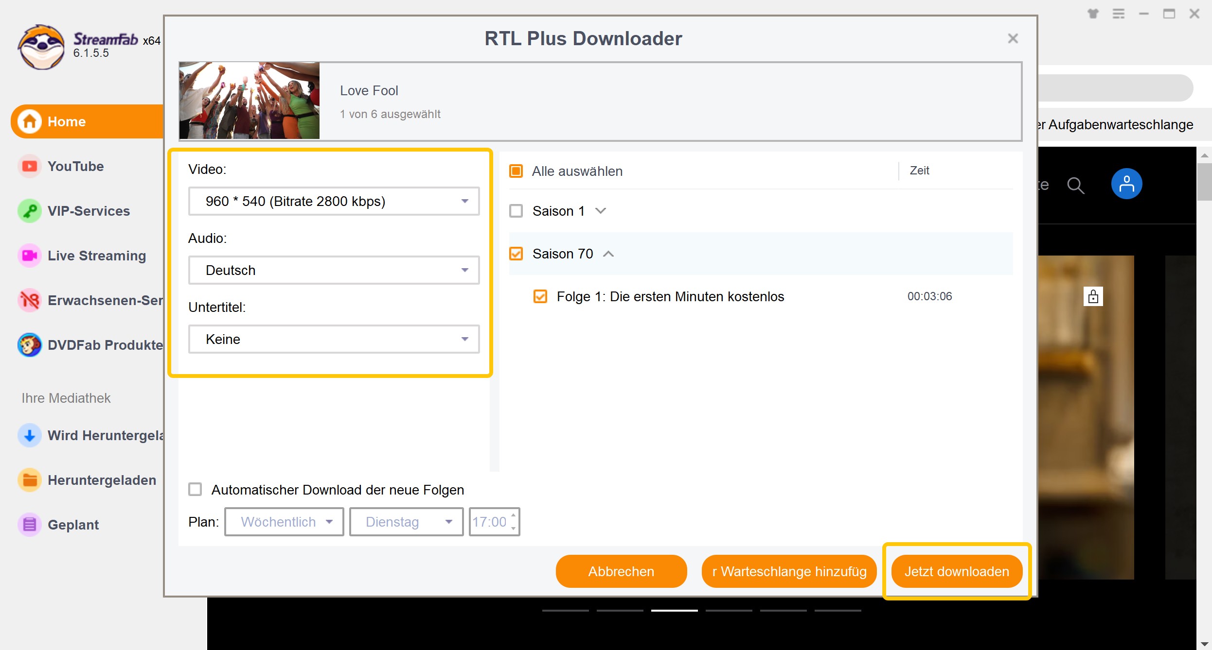 Schritte zum Herunterladen von Videos mit StreamFab Video Downloader