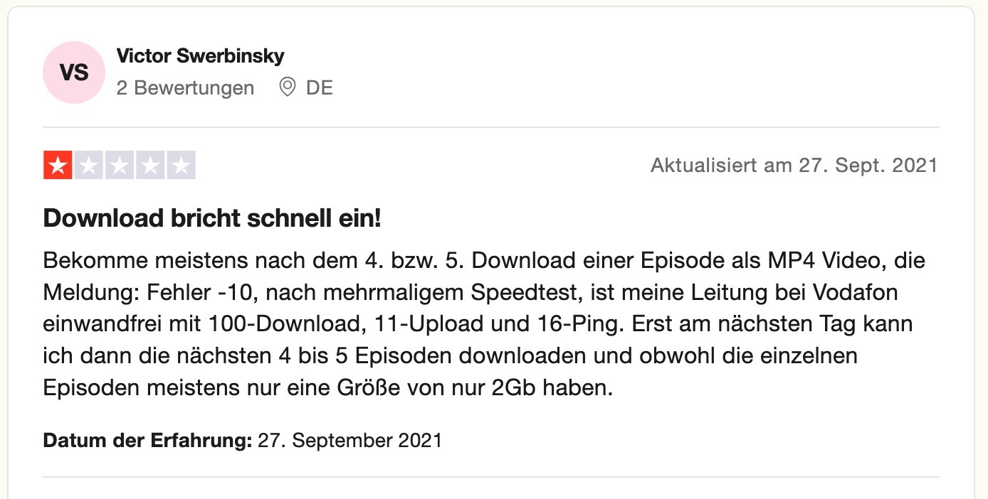 Nachteile von TuneBoto Amazon Video Downloader