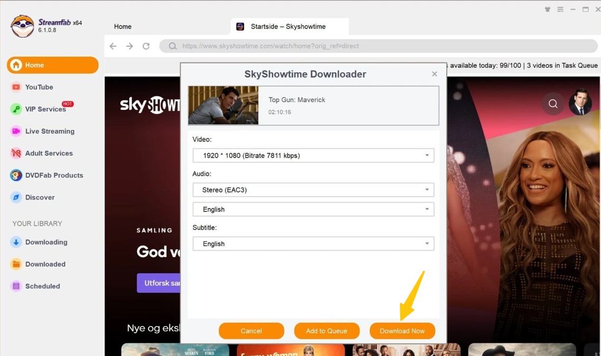 Download SkyShowtime Shows with StreamFab