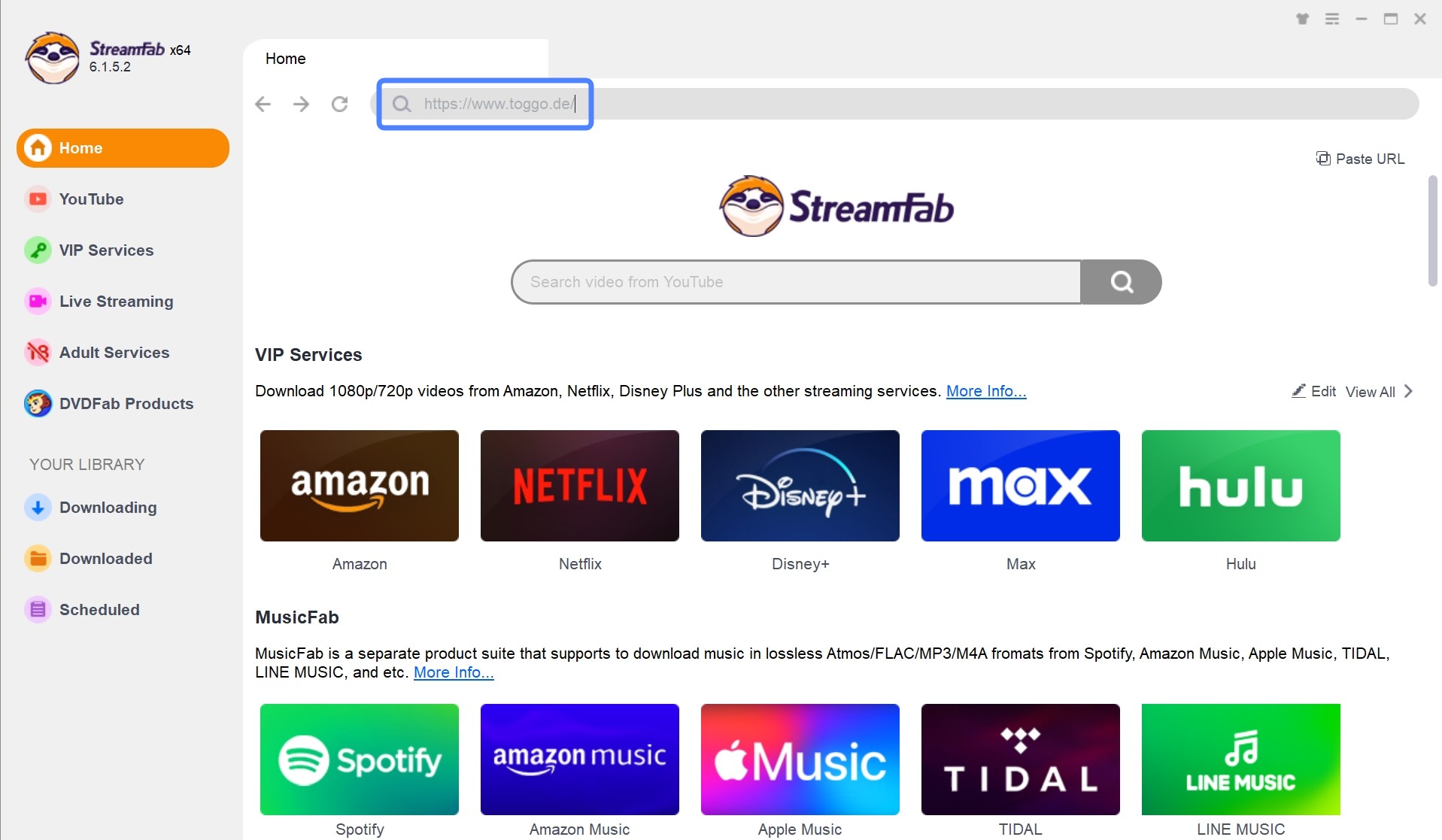 Steps to Use StreamFab to Download Videos from Toggo: