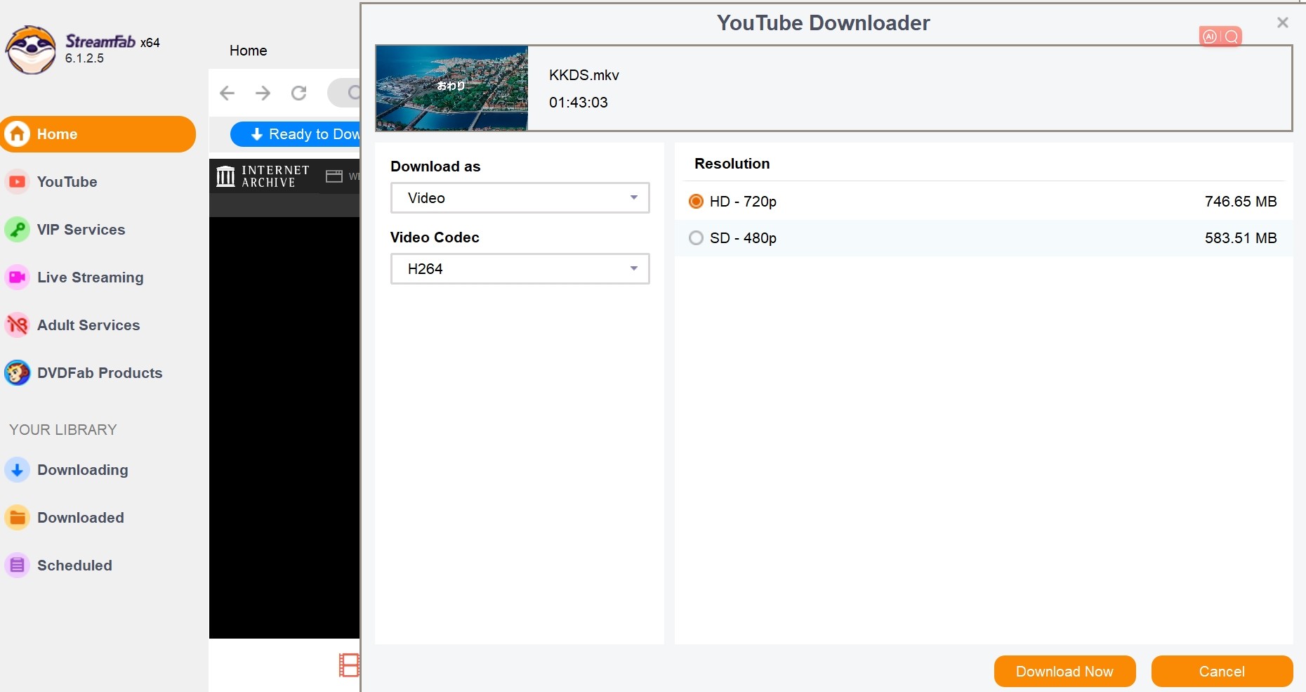 how to download video from wayback machine