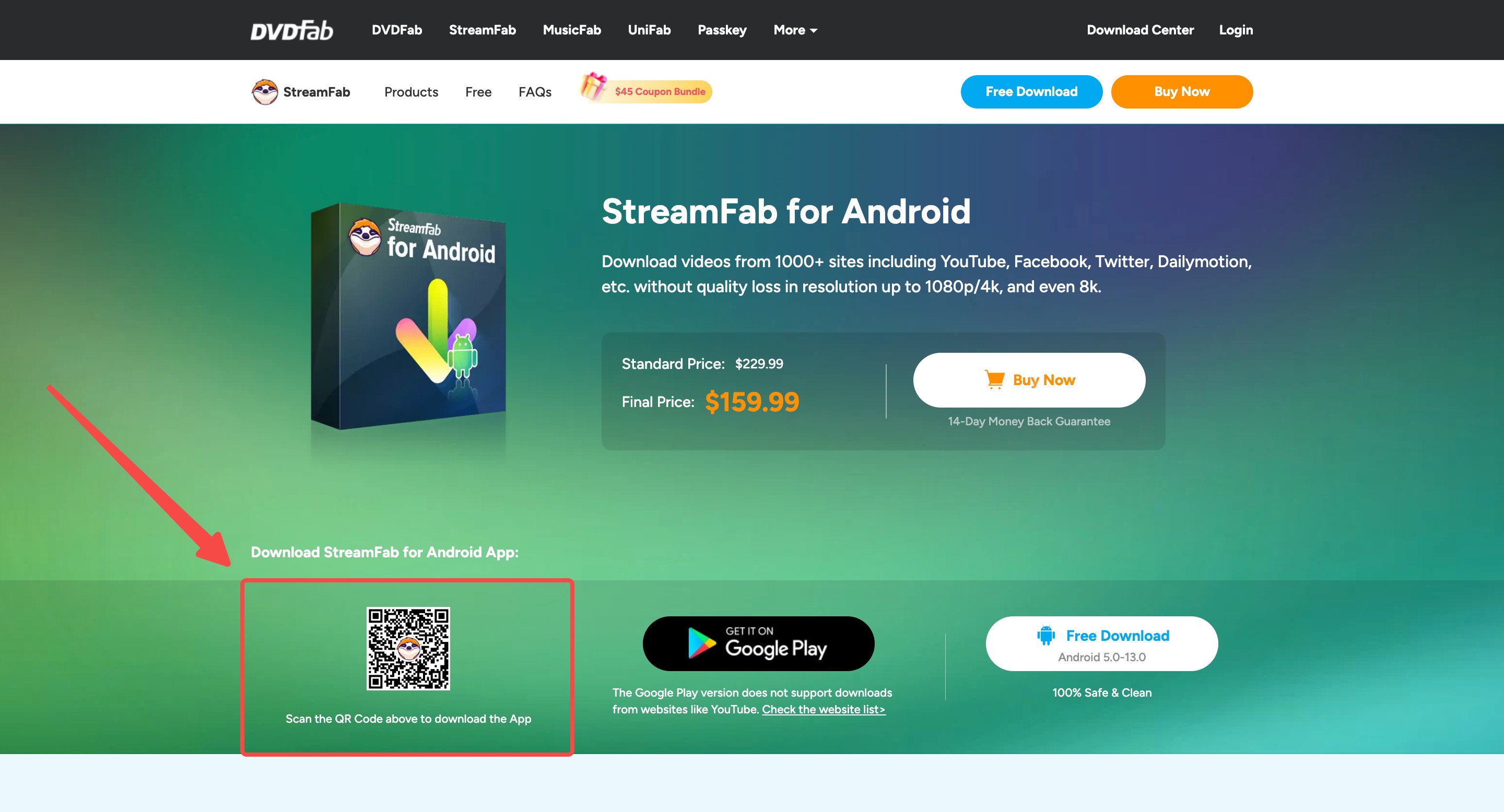 Mastering How to Download YouTube videos on Android: step 1 of streamfab for android