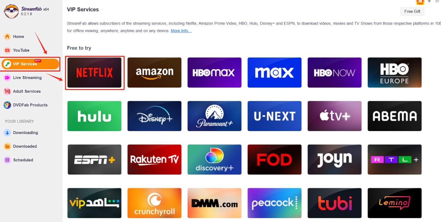 watch netflix offline on airplane with streamfab: step 2