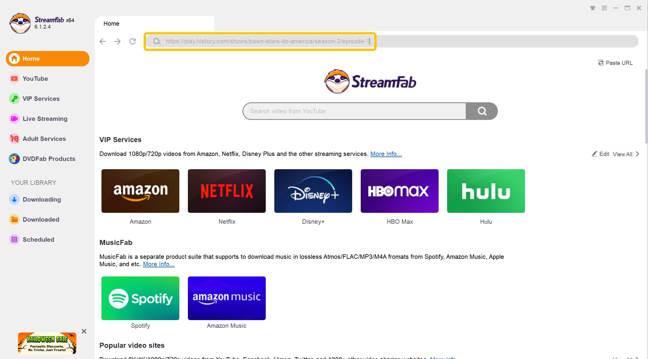 Download Shows From History Channel TV Schedule With StreamFab Video Downloader