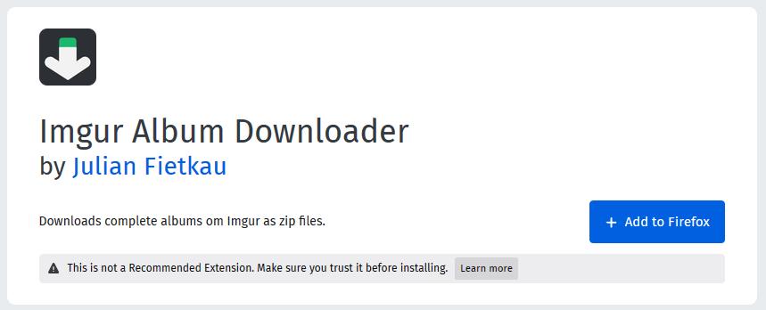 Download Imgur Content with Firefox Extension