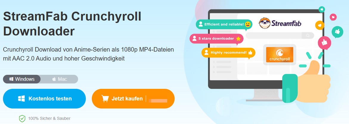 2. Wie kann man Crunchyroll Download auf PC ermöglichen?