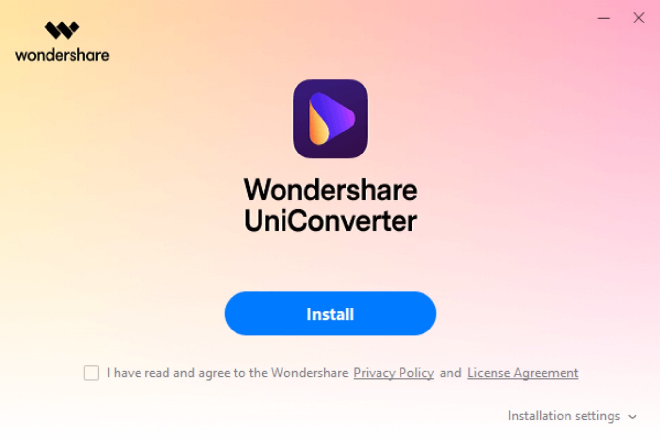 how to install Wondershare UniConverter