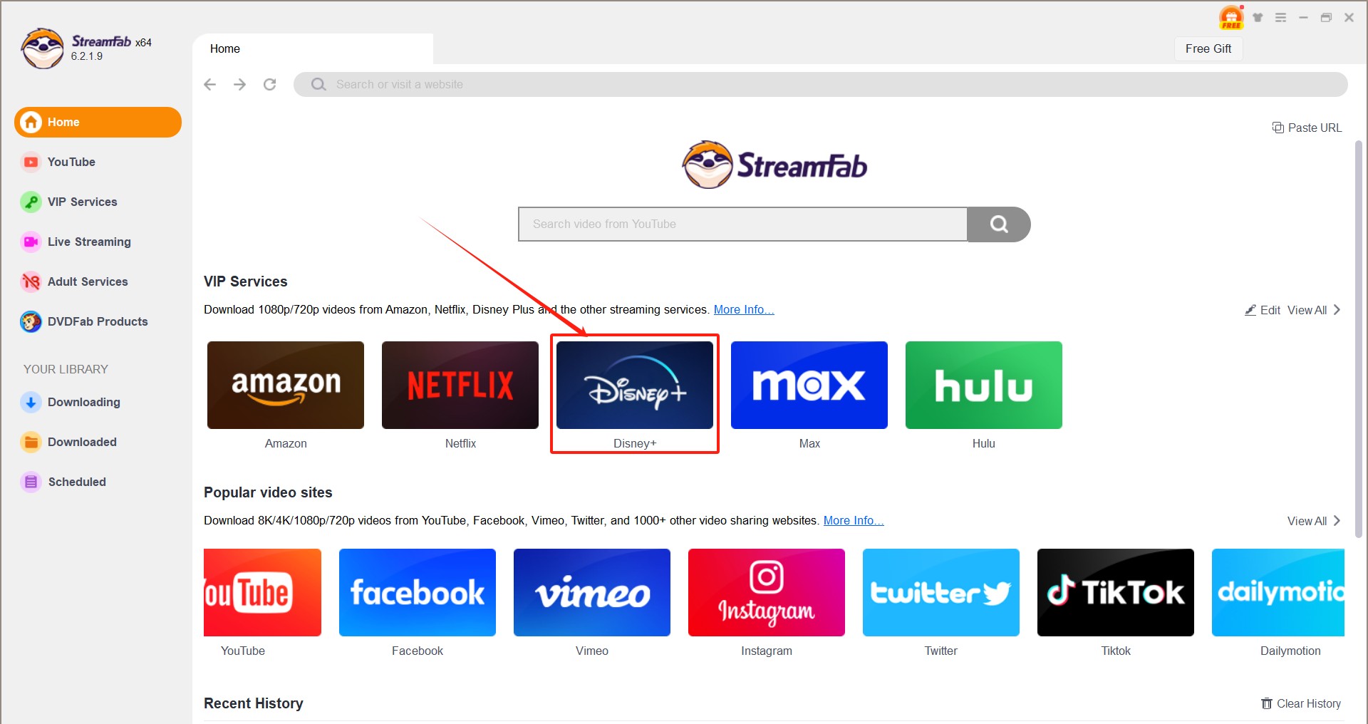 find Disney Plus in StreamFab Disney Plus Downloader