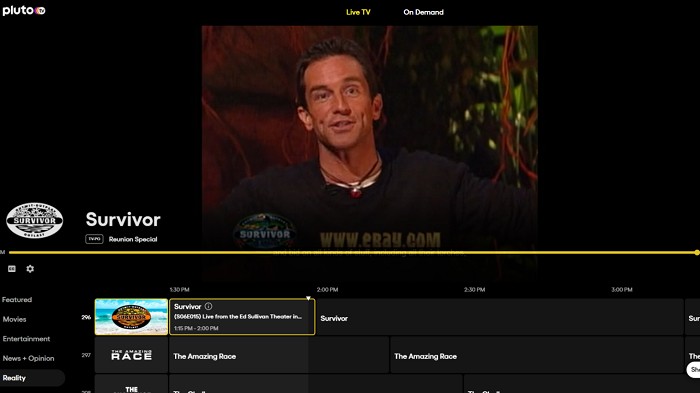 pluto tv頻道：1. Survivor Channel (296)