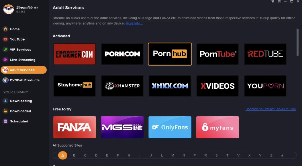 pornhub to mp4: streamfab