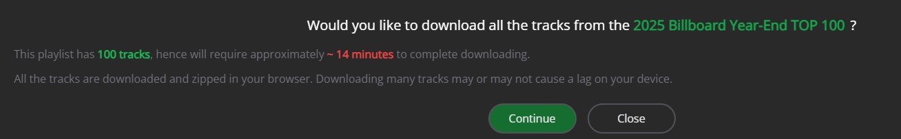 spotifydown playlist download time