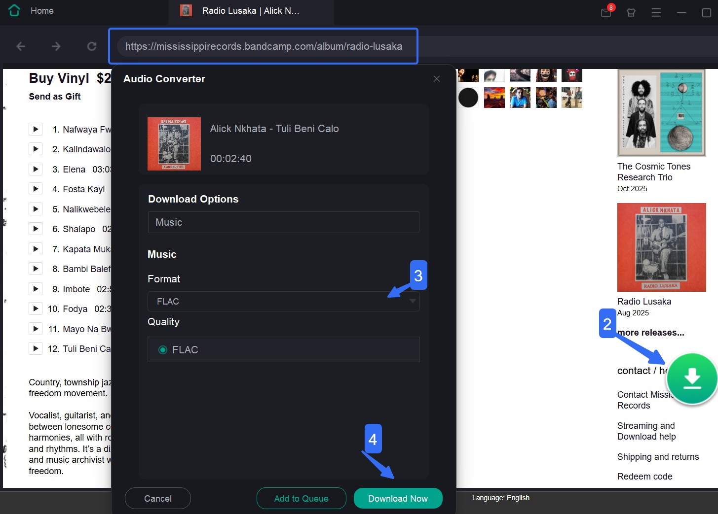 MusicFab Bandcamp music downloader