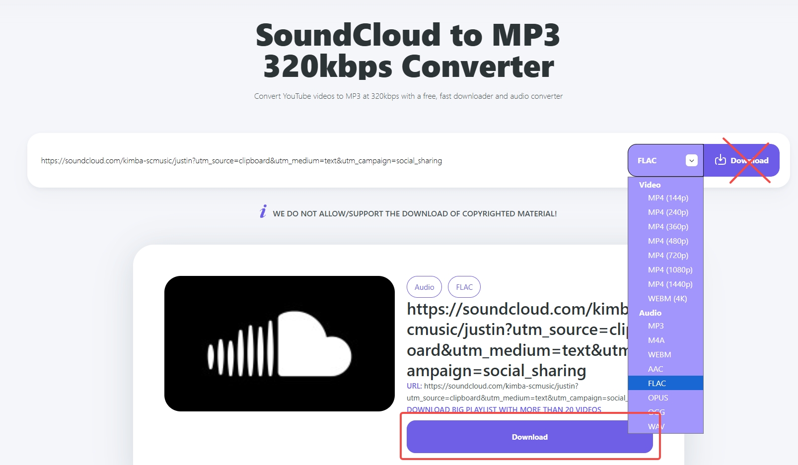 soundcloudgrab formats list