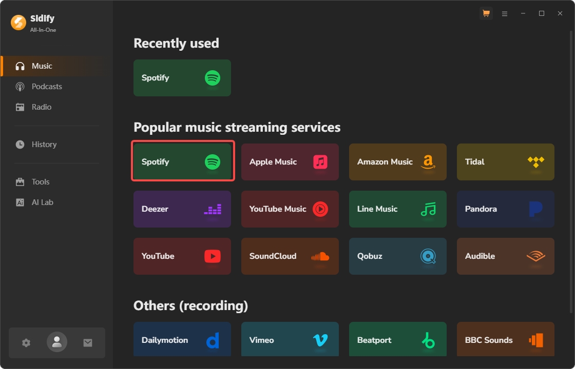 sidify choose spotify