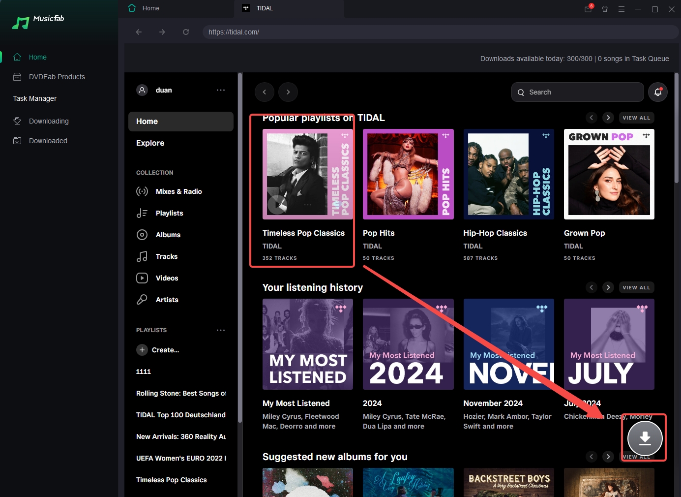 search-tidal-playlists-musicfab