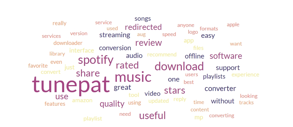 tunepat-trustpilot-good-review-words