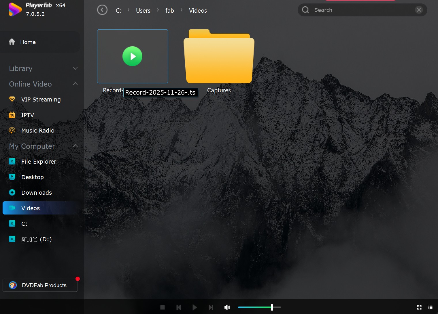 Best TS File Player: PlayerFab DVD Player