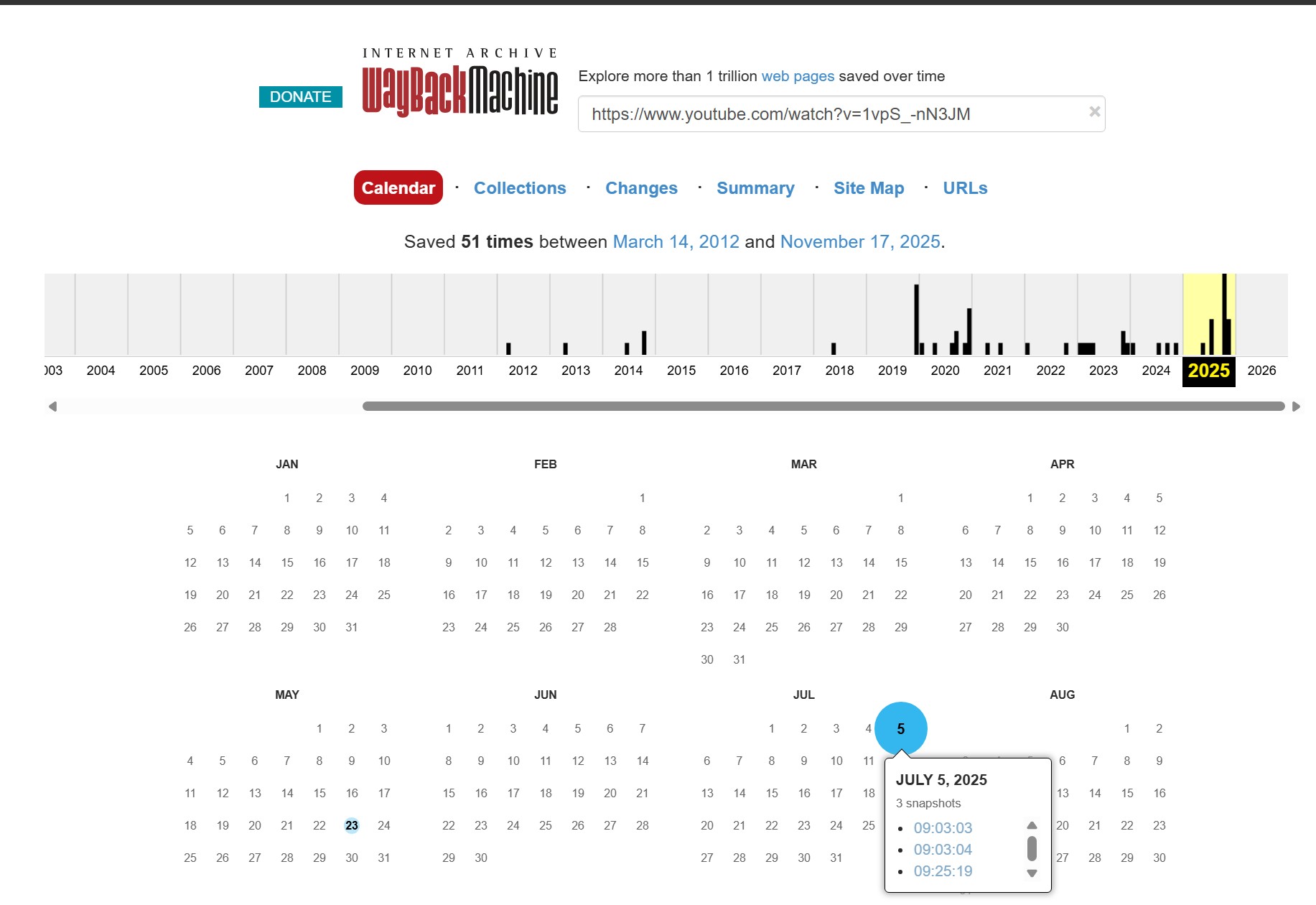 Find Deleted YouTube Videos on Wayback Machine