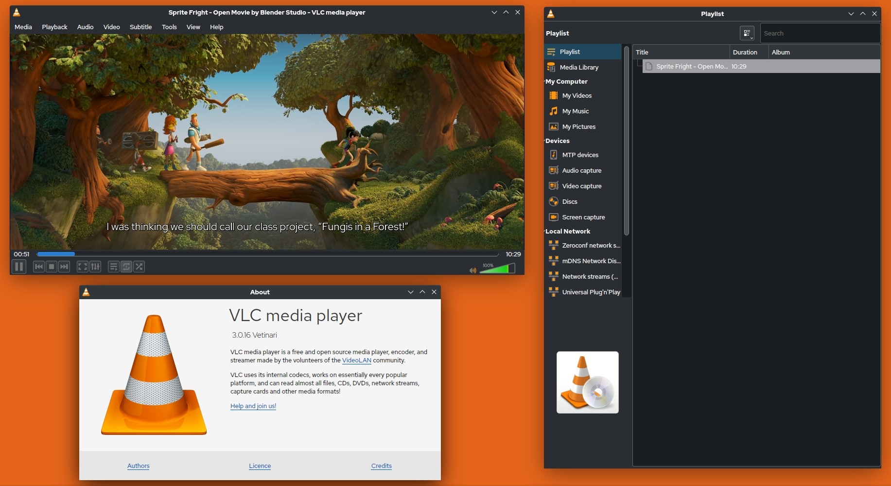 YouTube watcher: VLC