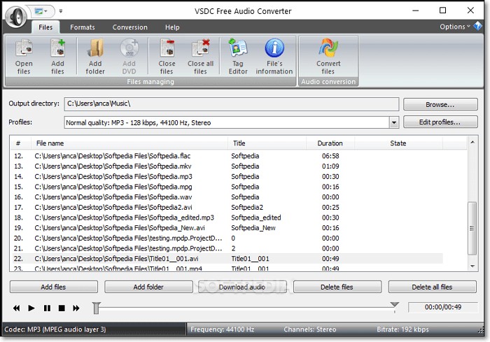 wmv to mp3:8. VSDC Free Audio Converter