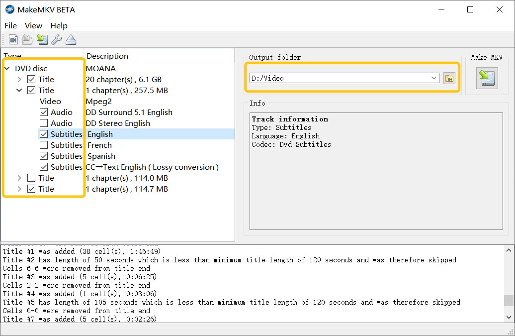 Convert BDMV to MKV via MakeMKV