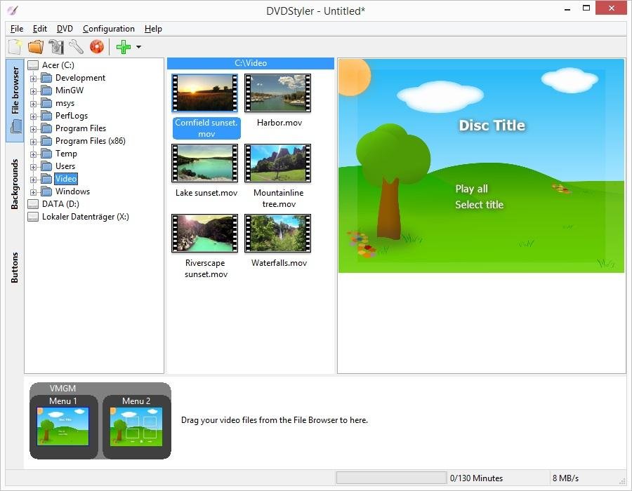best dvd menu software: DVDStyler DVD Creator