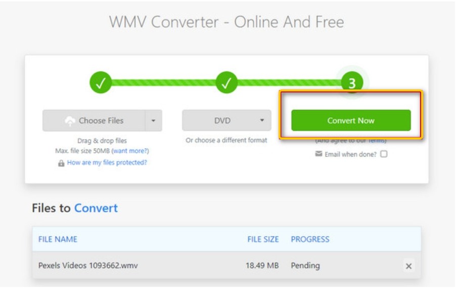 How to Convert WMV to a DVD-compatible Format Online