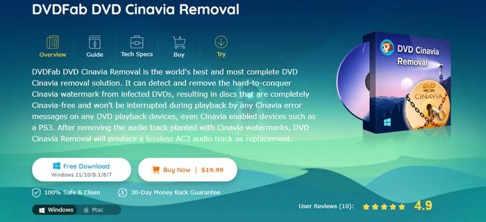 Suppression de Cinavia : Comment supprimer la protection Cinavia:DVDFab DVD Cinavia Removal