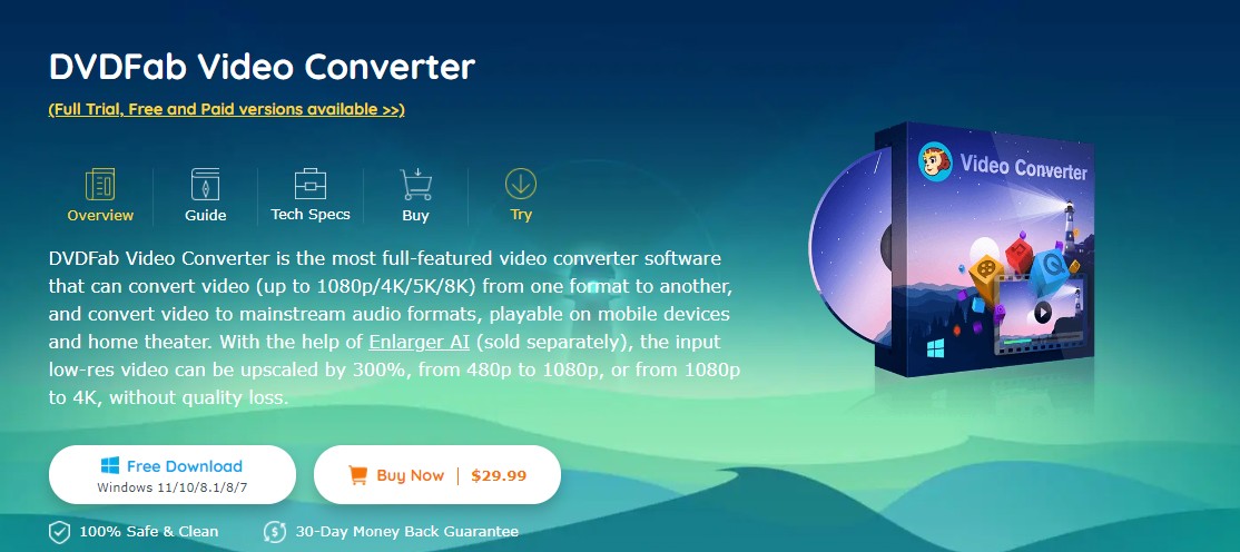 cloud converter:DVDFab Video Converter