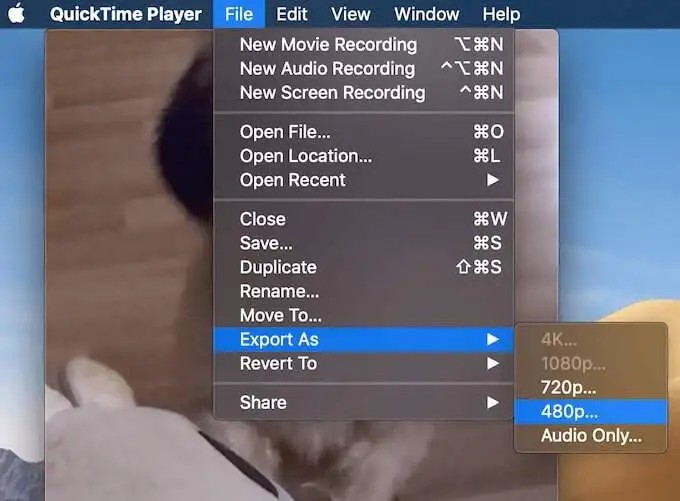 compress video files:Method 2: Compress Video Files on Mac by QuickTimePlayer.