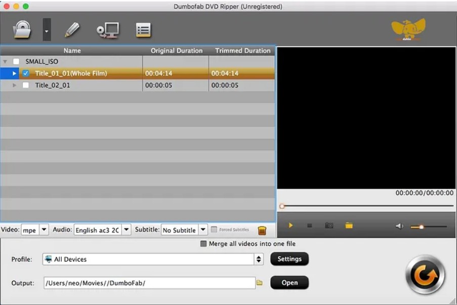 How to Convert DVD to MP4 on Mac using DumboFab DVD Ripper for Mac.