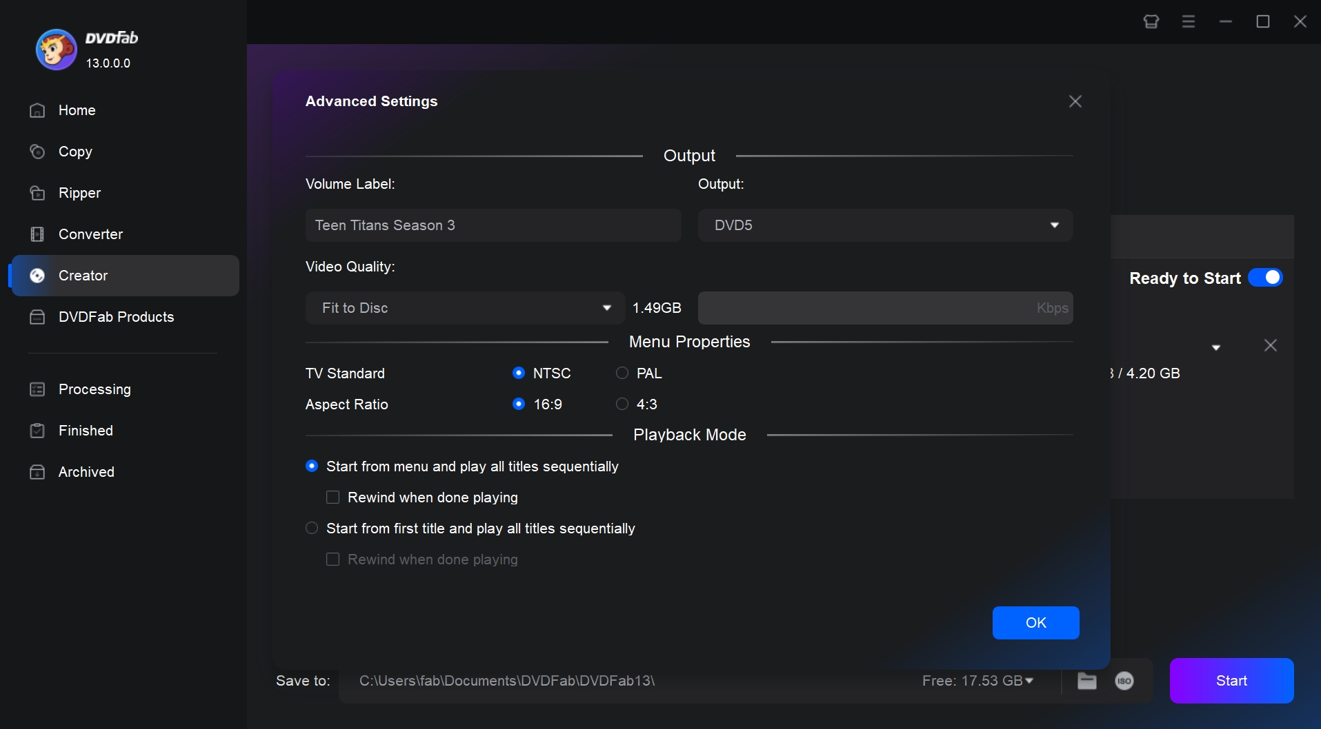 How to create ISO files from digital videos with DVDFab DVD Creator