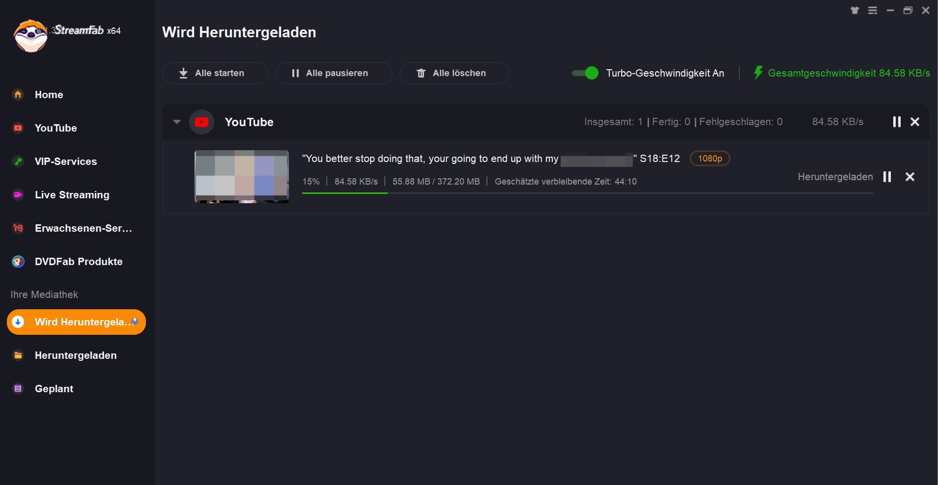 Herunterladen der Videos von der URL mit StreamFab Video Downloader