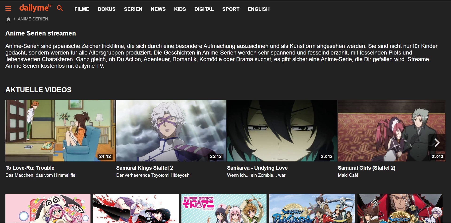 Die 14 besten Websites zum Anime kostenlosen Gucken