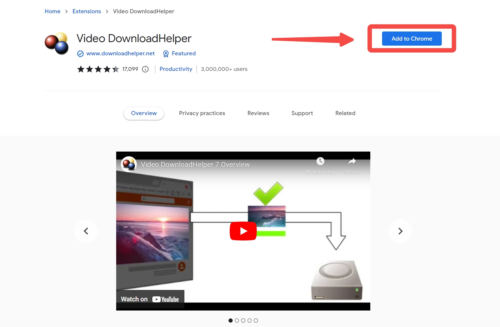 how to download embedded video on chrome