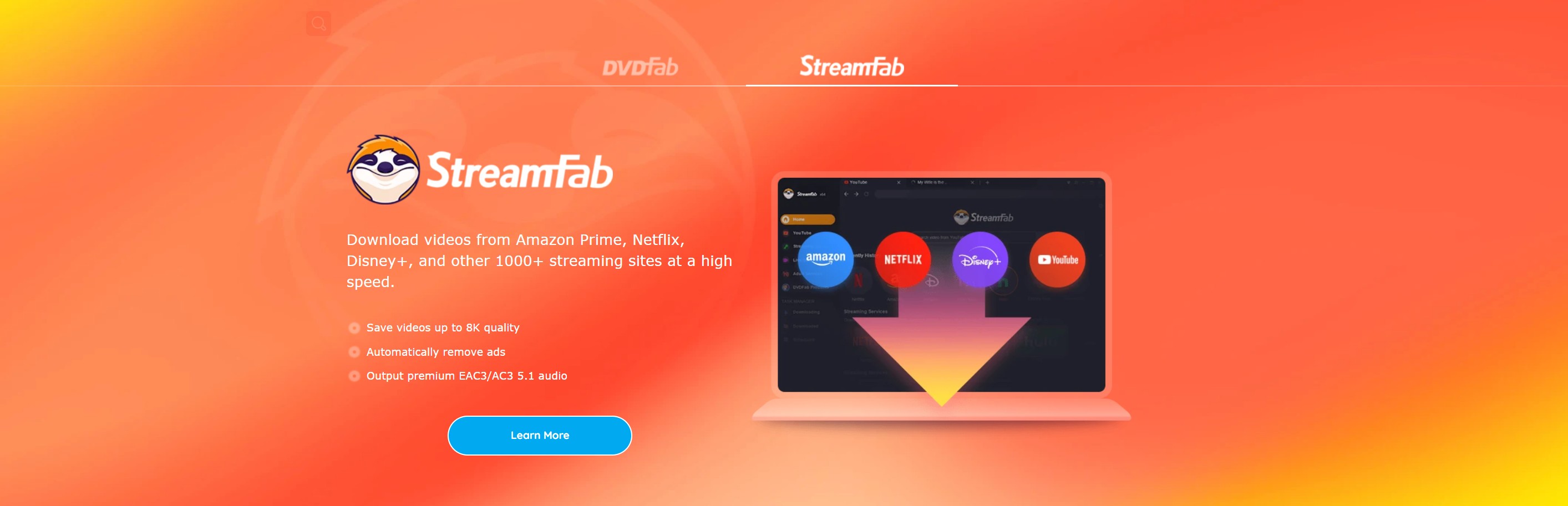 download streamable video:StreamFab all in one